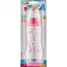 Mamadeira Pituca Acinturada Azul 240Ml