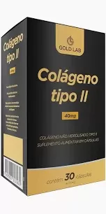COLáGENO TIPO II 40MG C/30 - GOLD LAB