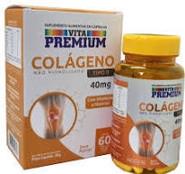 Collageno Tipo II Vita Premium com 60 cápsulas